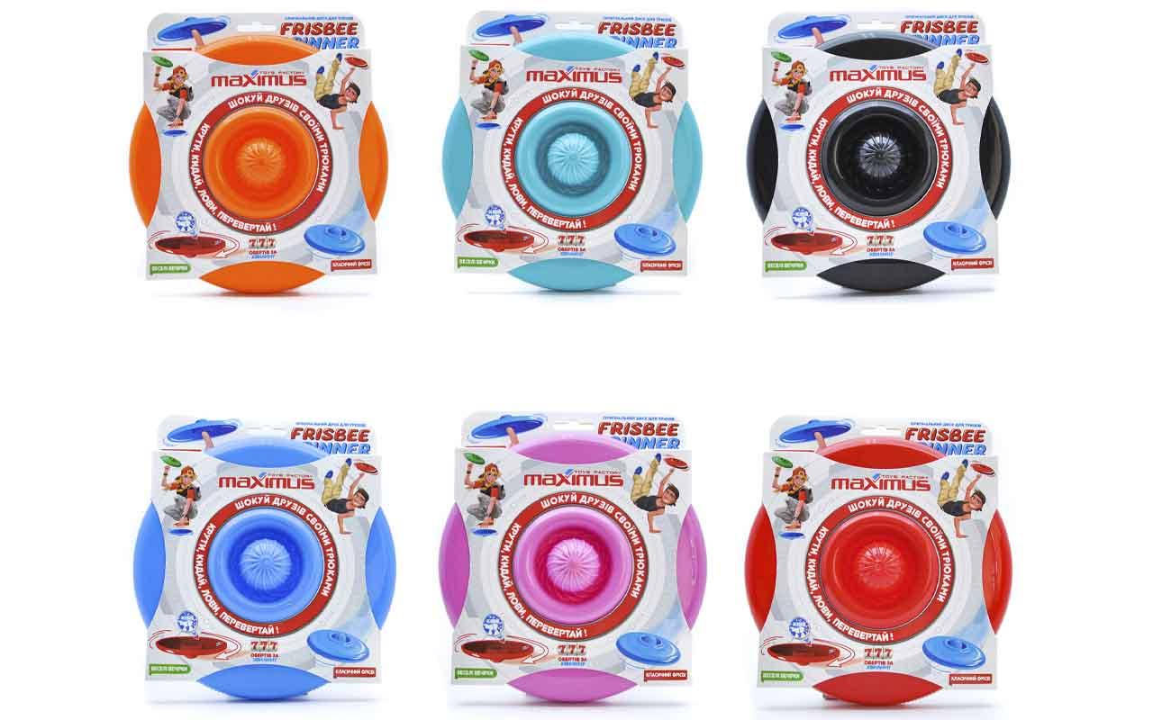 

Фрисби Spinner ProLine 6 цвета, проф.вес, аэрод., фрисби, спинер, трюки, в кор. 25см, ТМ MAXIMUS, Украина