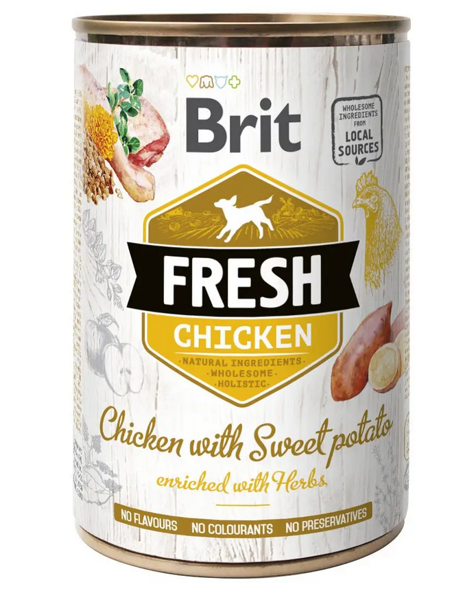

Brit Fresh консервы для собак 400г (курица)