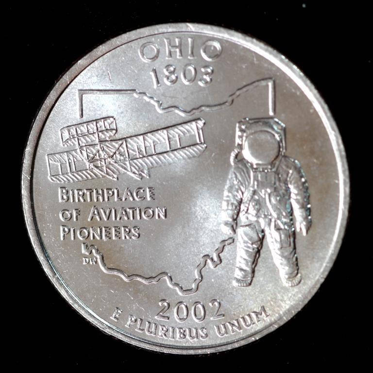

Монета США 25 центов 2002 г. Огайо