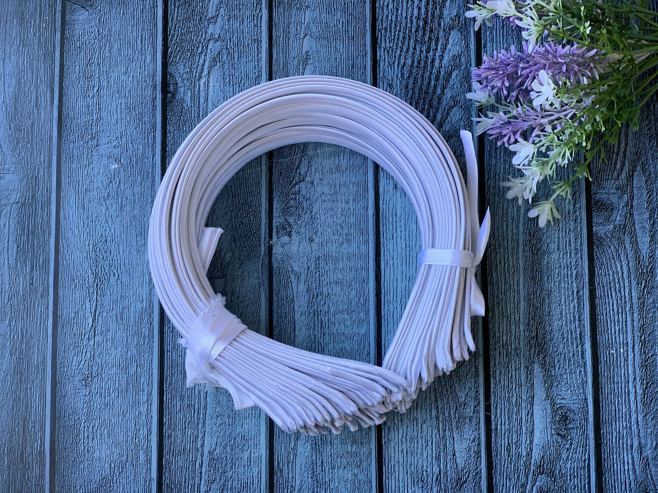 

Обруч заготовка металл обшитый атласом 7 мм, 50 шт/уп. белого цвета, Белый