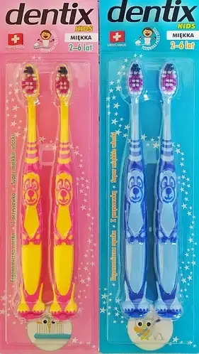 

Детская зубная щетка Dentix Kids от 2 до 6 лет (2 щетки) Швейцария