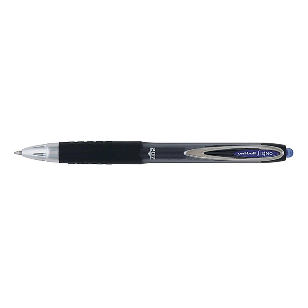 

#@Ручка гел авт uniball Signo 207 micro 05мм синяя