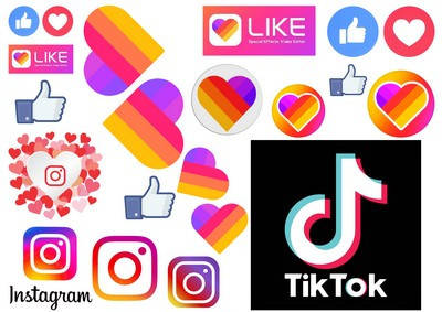 

Вафельна картинка для кондитерских виробів Likee, Instagram (лист А4) 3