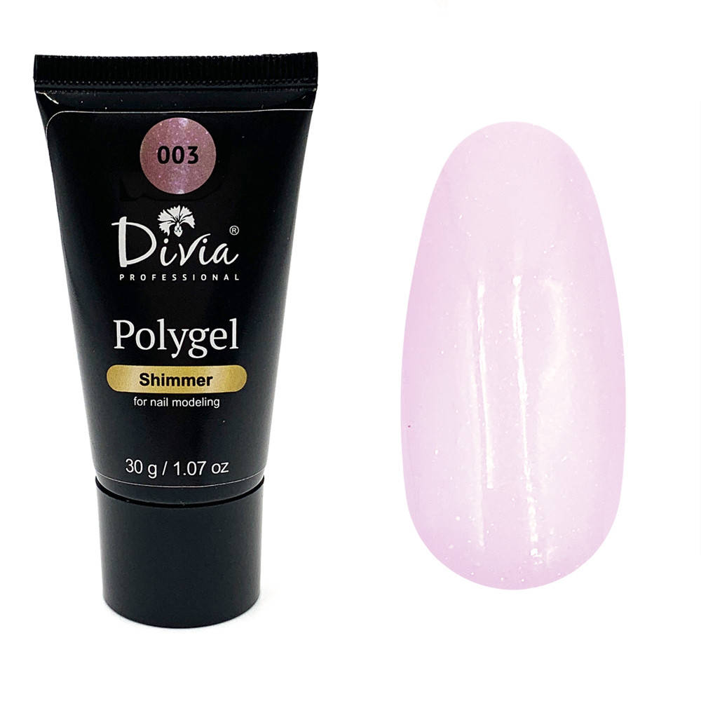 

Divia Гель акриловый для наращивания ногтей с шиммером Polygel Shimmer Di907 №003, 30 мл