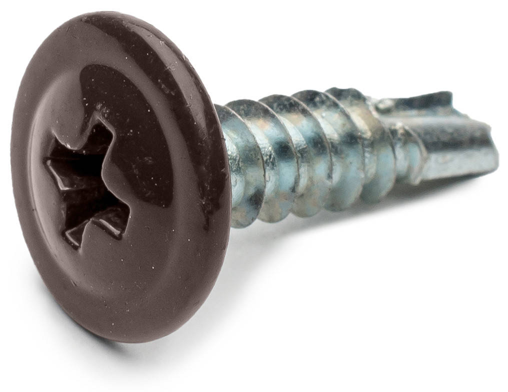 

Саморез с прессшайбой со сверлом RAL 8017 4.2х16 мм.