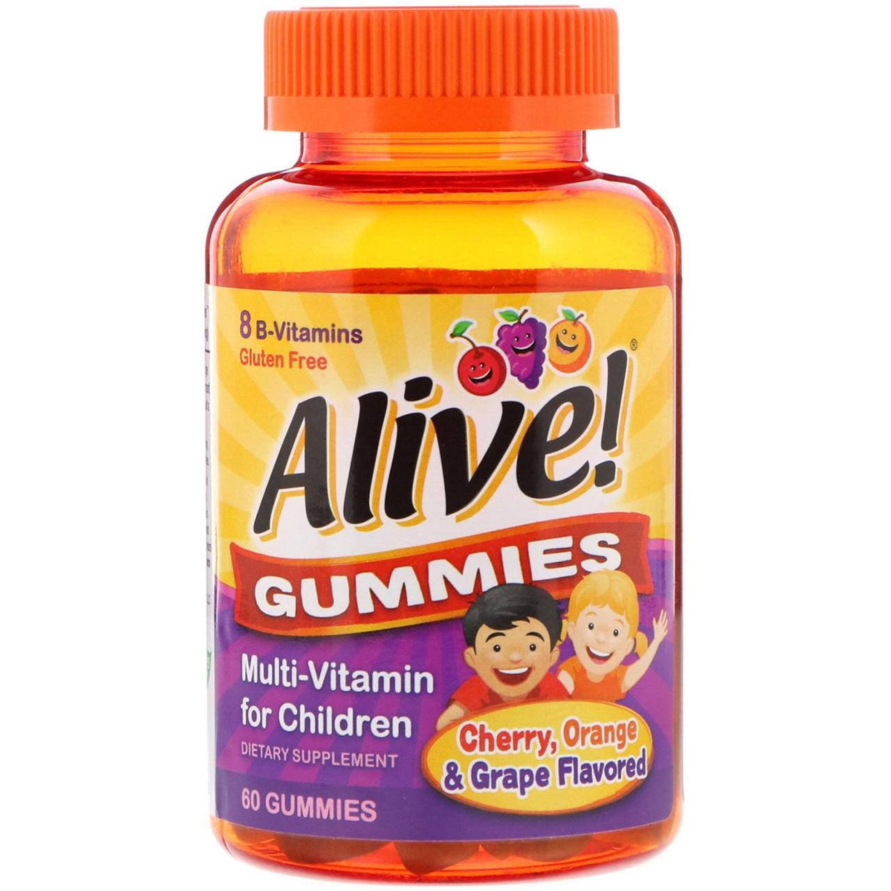 

Natures Way, Alive! Gummies (60 шт), детские витамины, дитячі вітаміни
