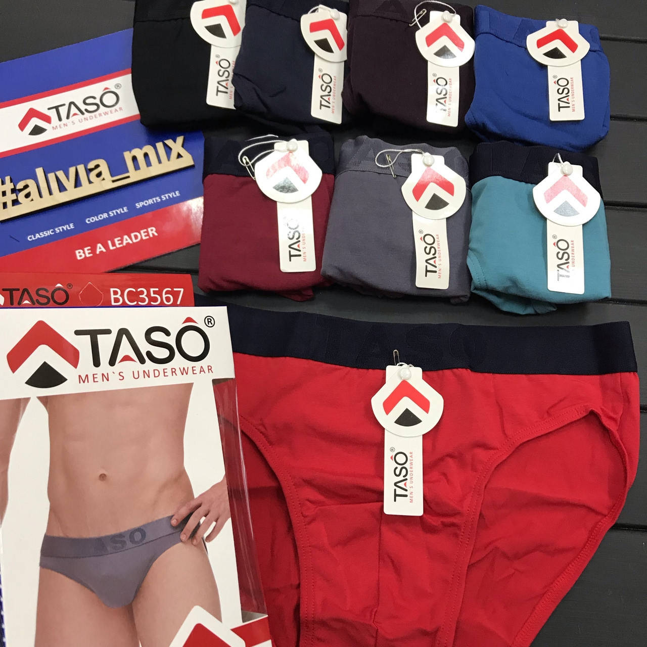 

Мужские хлопковые плавки на спортивной резинке TASO