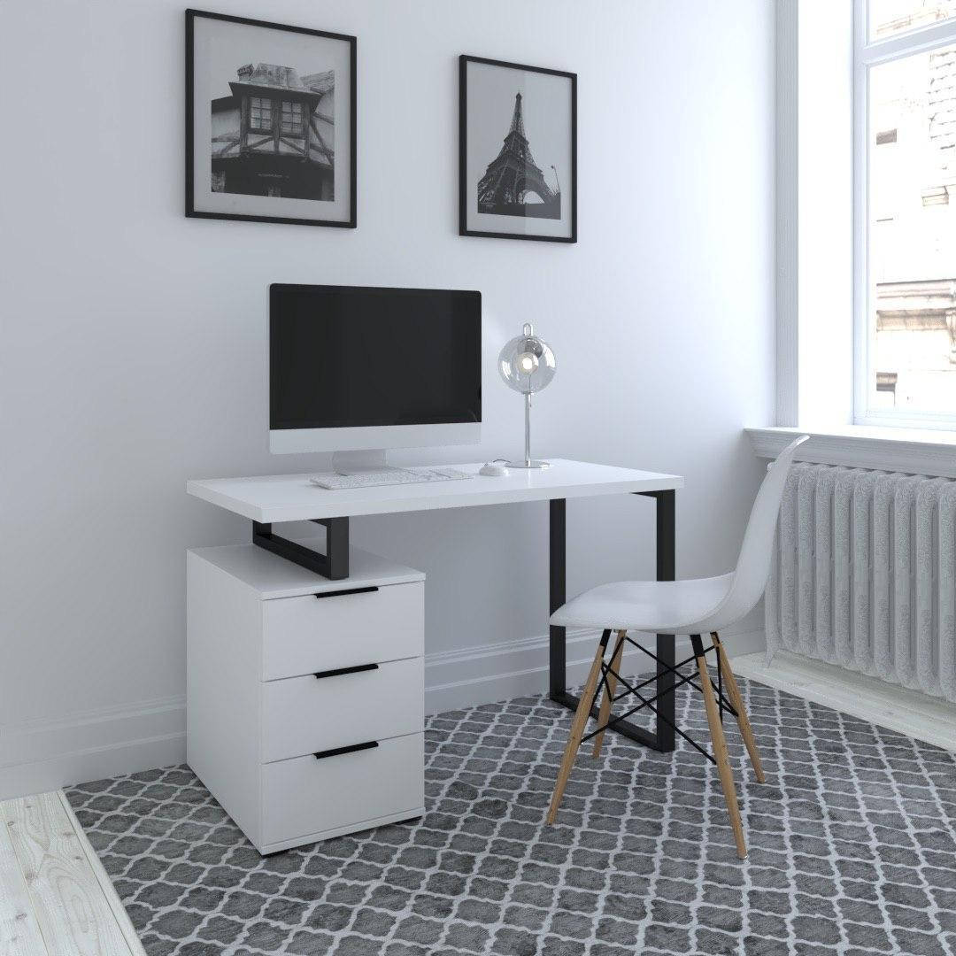 

Стол MebelProff Loft 4, письменный стол loft, компьютерный стол loft Белый