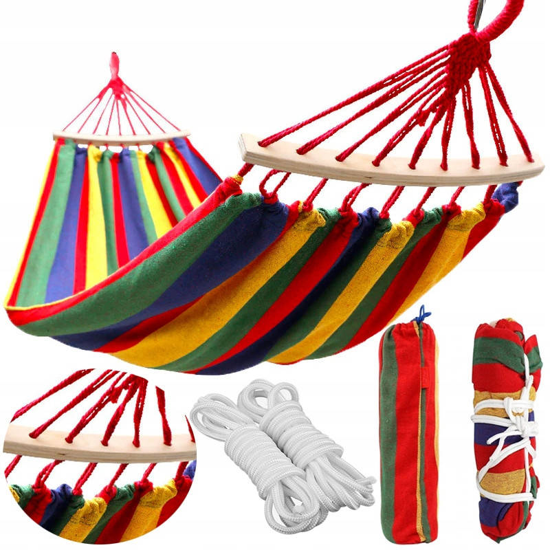 

Армированный садовый гамак на 2 персоны 220x150см 200кг XXL