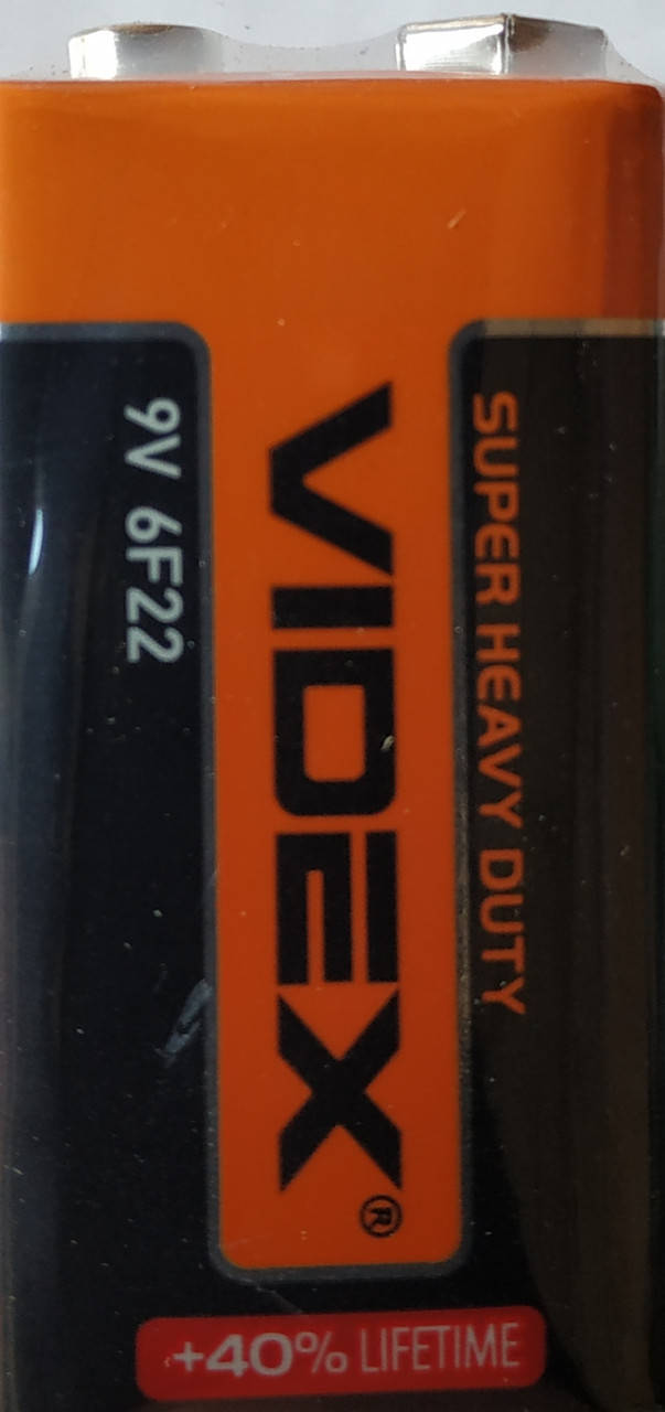 

Батарейка солевая Videx 6F22/9V (Крона) 1pcs shrink