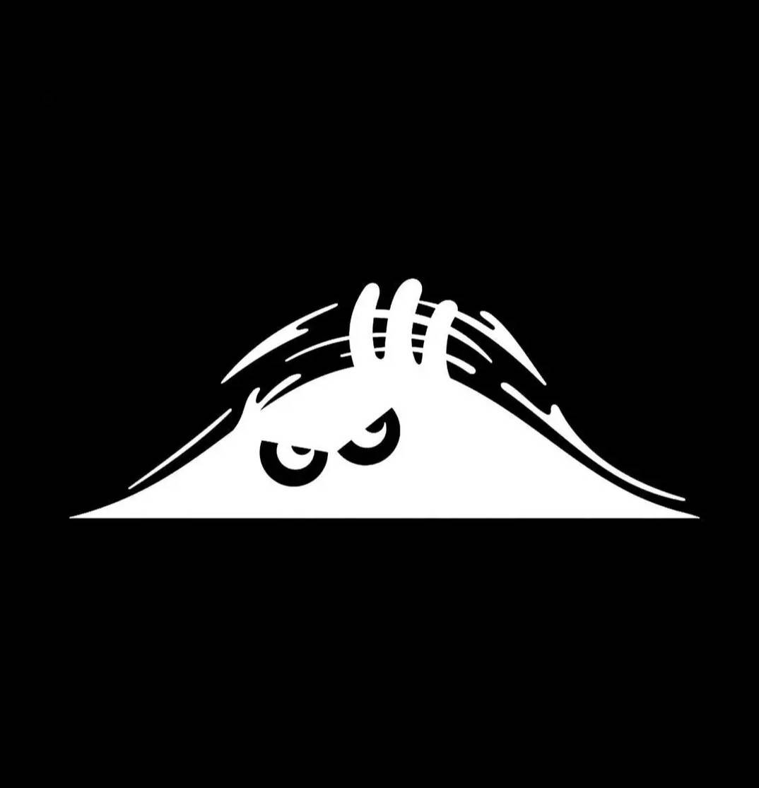 

Виниловая наклейка: Монстр- белая, Черный