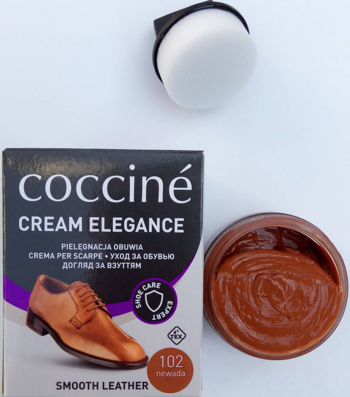 

Крем Невада Кочине Coccine для гладкой кожи с губкой 50мл, Коричневый