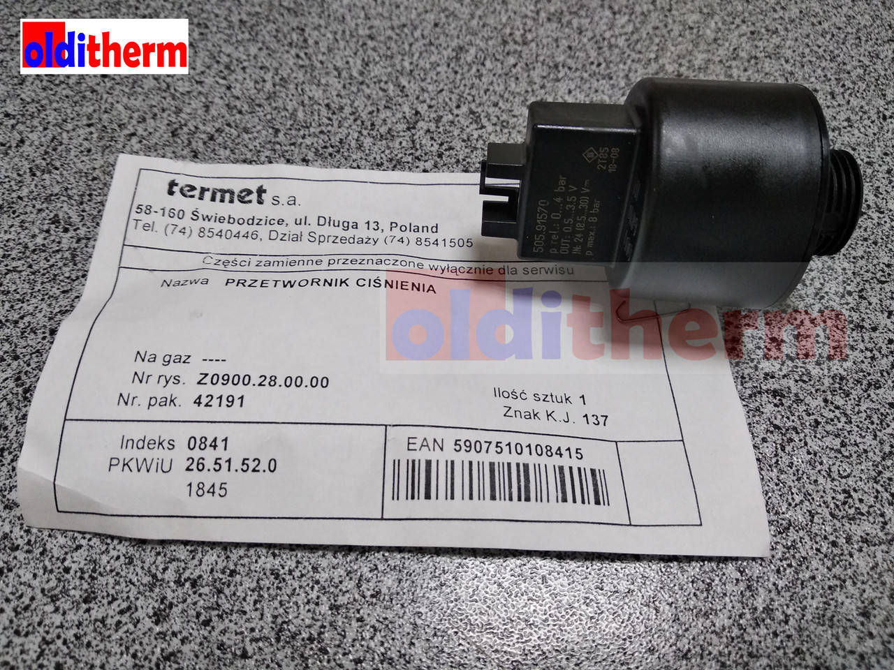 

Датчик давления Termet Mini Max, Mini Term, UNICO Z0900.28.00.00