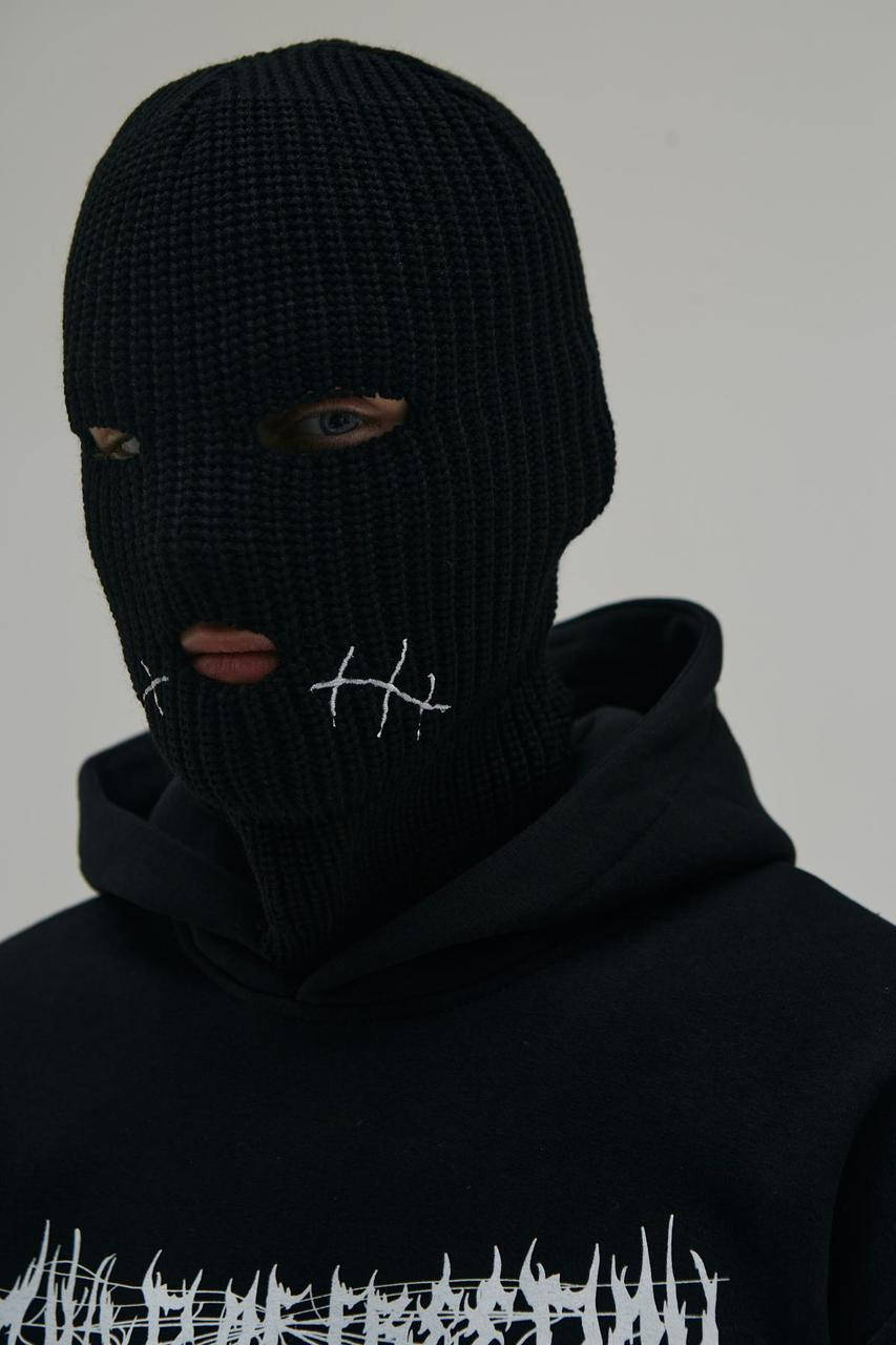 

Стильная балаклава унисекс Шрамы чёрная
