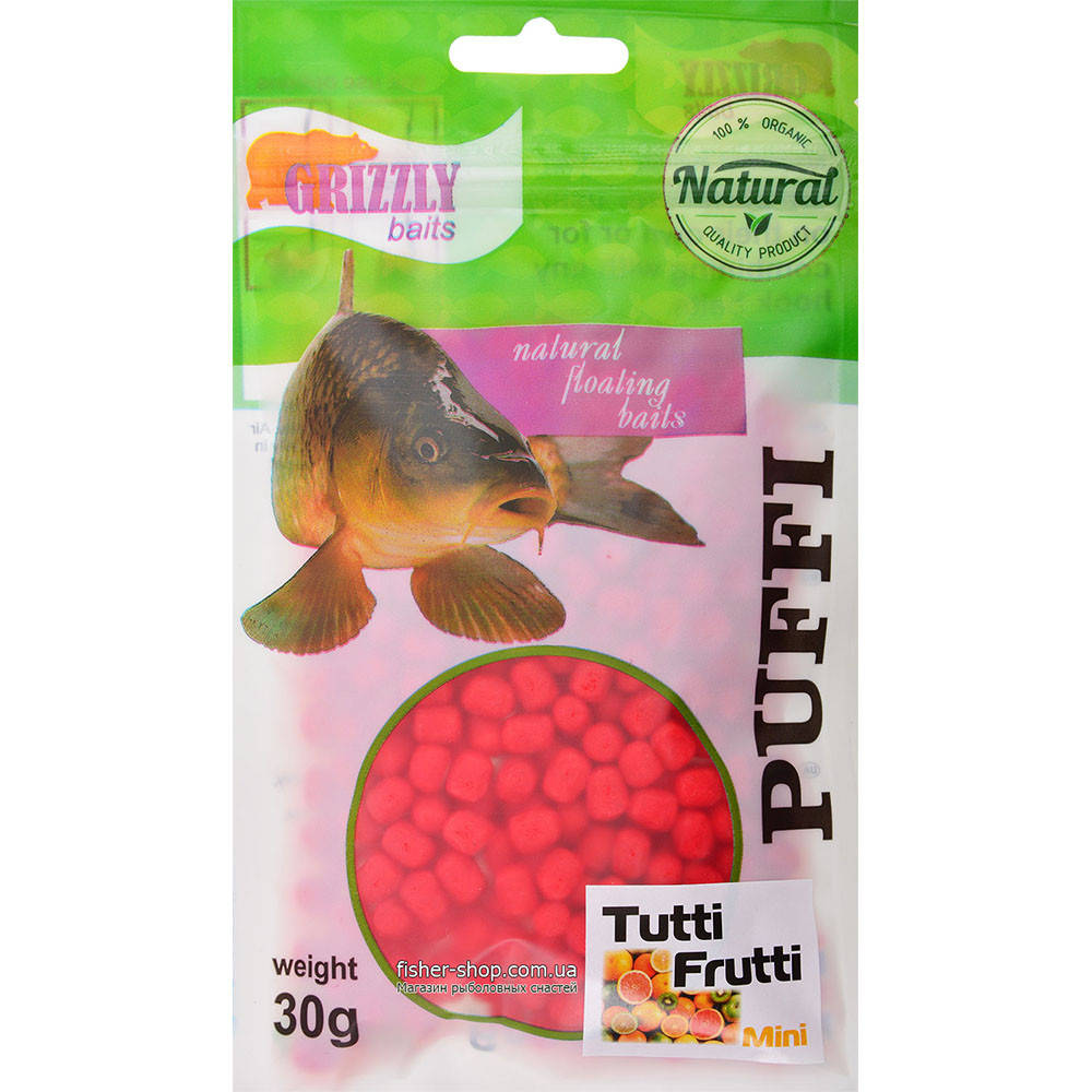 

Воздушное тесто Grizzly Baits Puffi Tutti-Frutti (Тутти-Фрутти) 8мм 30г