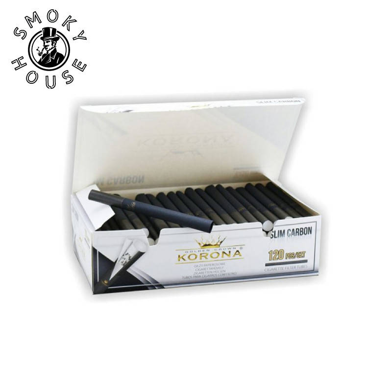 

Гильзы для сигарет KORONA Slim Carbon 120 (уголь)