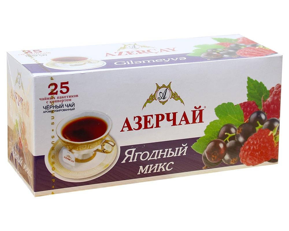 

Чай черный Azercay "Ягодный микс", 1,8г*25 шт (ароматизированный чай в пакетиках)