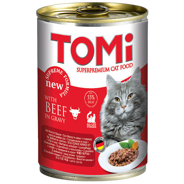 

TOMi Superpremium Beef ТОМИ ГОВЯДИНА консервы для котов - 400 г