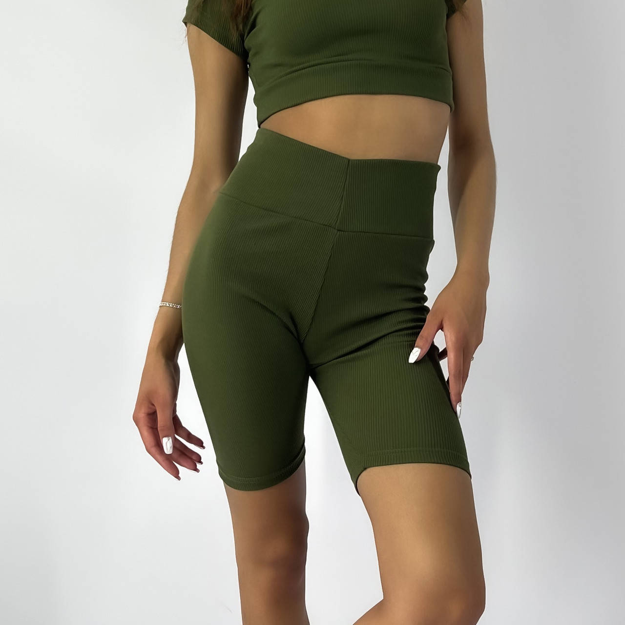 

Велосипедки длинные Пояс Рубчик Хаки (br0201-710) XL