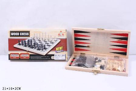 

Шахматы деревянные шашки нарды 3в1, поле 20*20см, см. описание