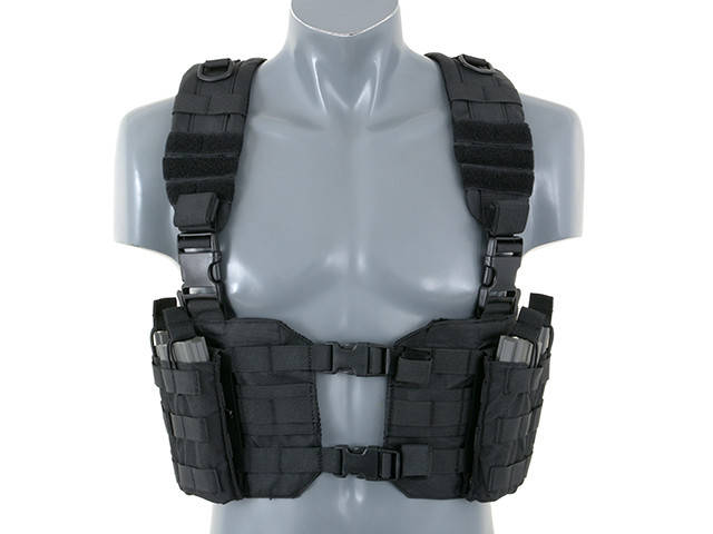

Разгрузка Chest Harness MOLLE на фастексах – BLACK [8FIELDS] (для страйкбола)