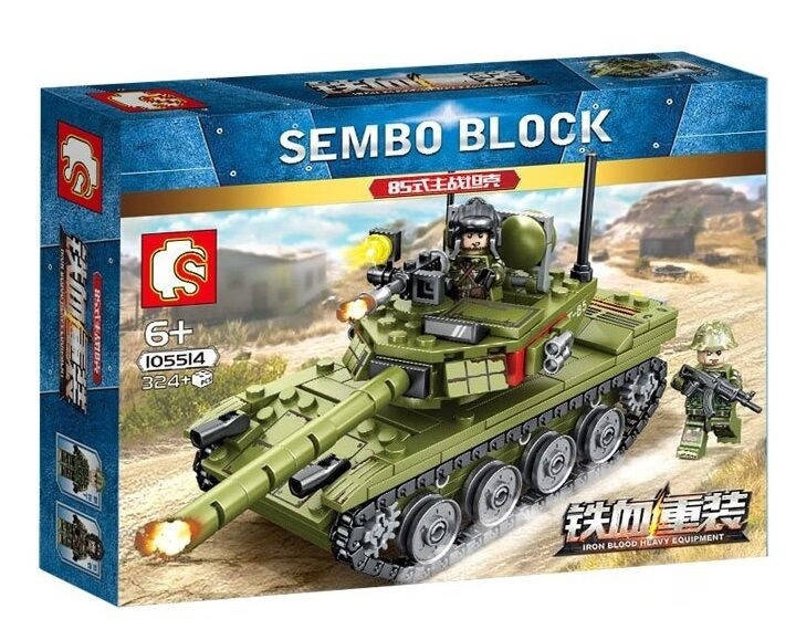 

Конструктор Sembo 105530 "Военный танк" 376 деталей, Разные цвета
