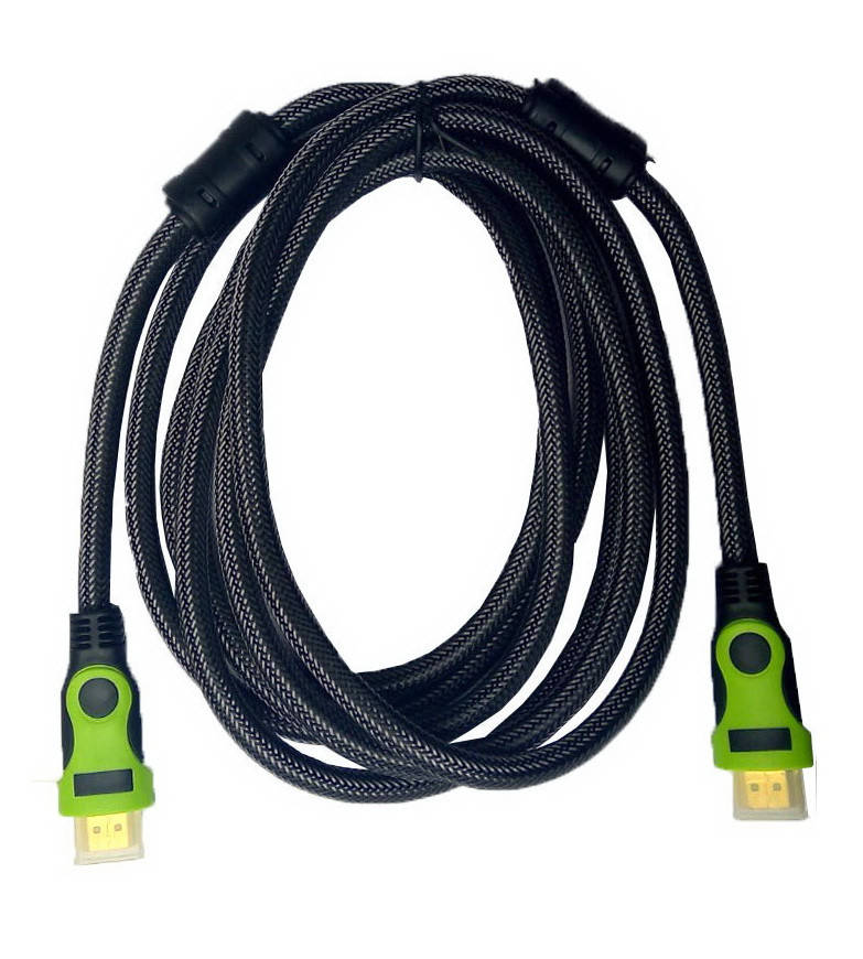 

Кабель HDMI - HDMI 3 м усиленный в обмотке с фильтрами, Зелёный