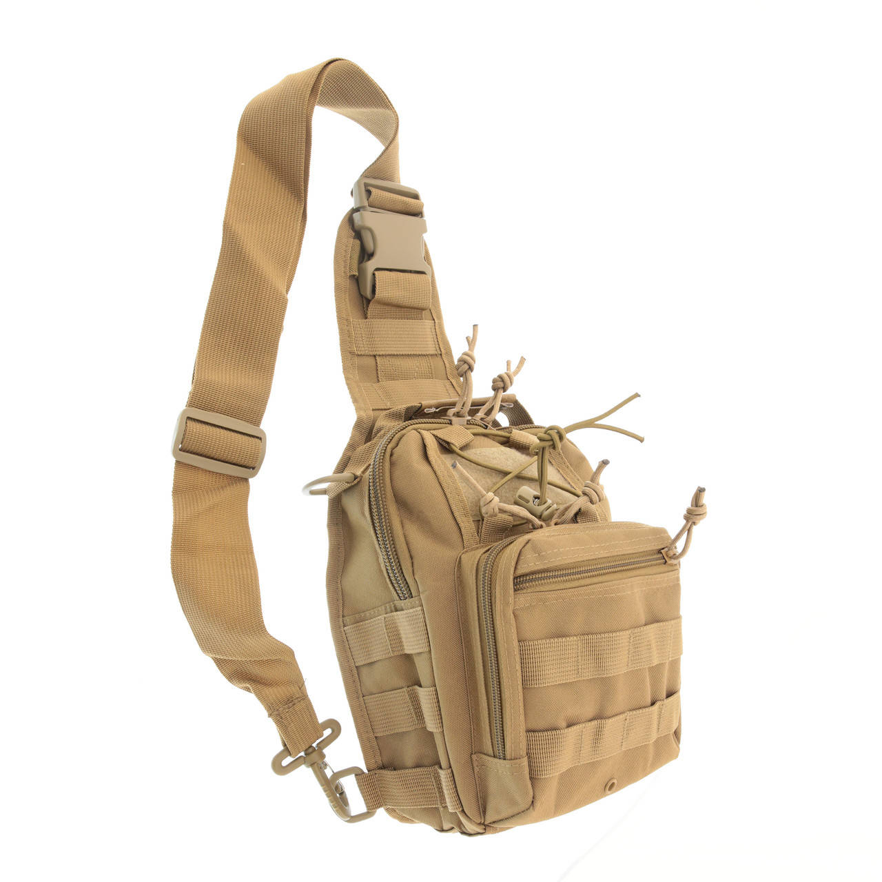 

Рюкзак тактический однолямочный малый 10 литров Max Fuchs Molle, Песочный