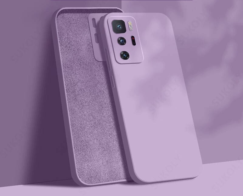 

Силиконовый чехол для Xiaomi Poco X3 GT Сиреневый микрофибра soft touch