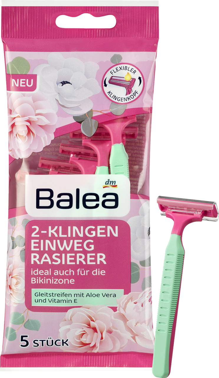 

Станки одноразовые женские Balea Einwegrasierer 2-Klingen, 5 шт.