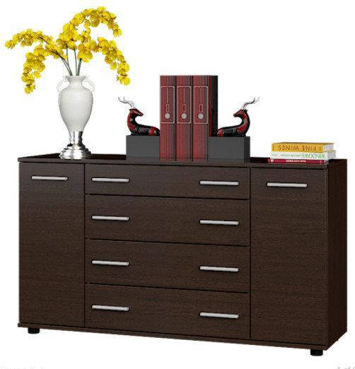 

Комод К-4 (1300х380х730) ВЕНГЕ ТЕМНЫЙ, Роликовые