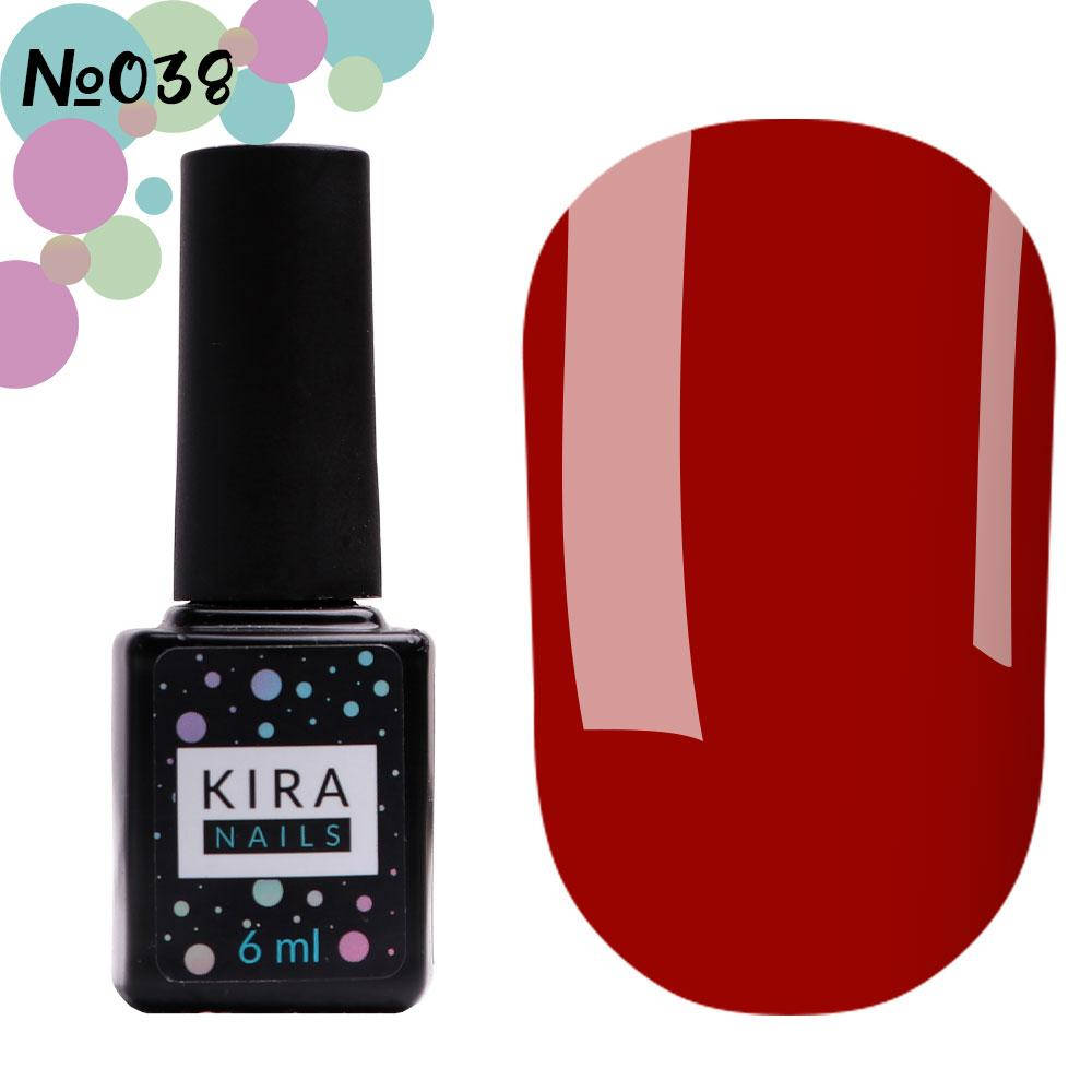 

Гель-лак Kira Nails №038, 6 мл (красный)