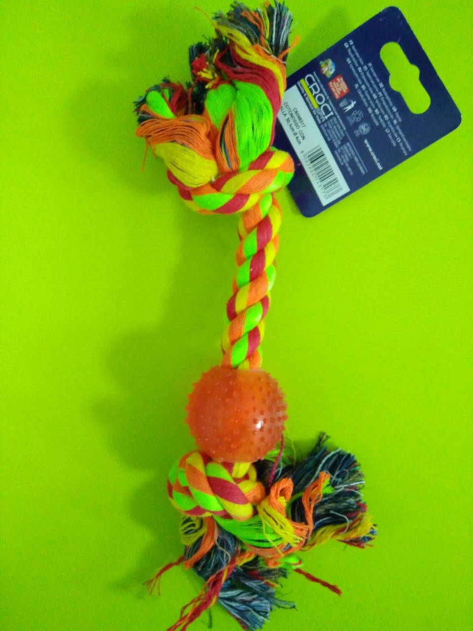 

Игрушка для собак Croci канат грейфер с мячиком 30,5см C6098317