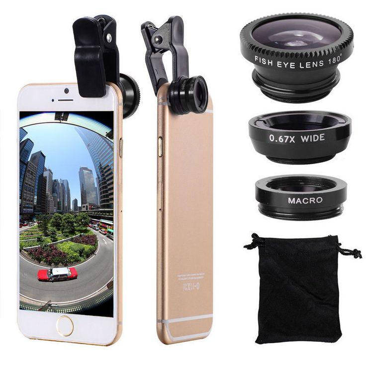 

Объектив для телефона 3в1 Макро Fisheye широкоугольный с прищепкой 2101-03105