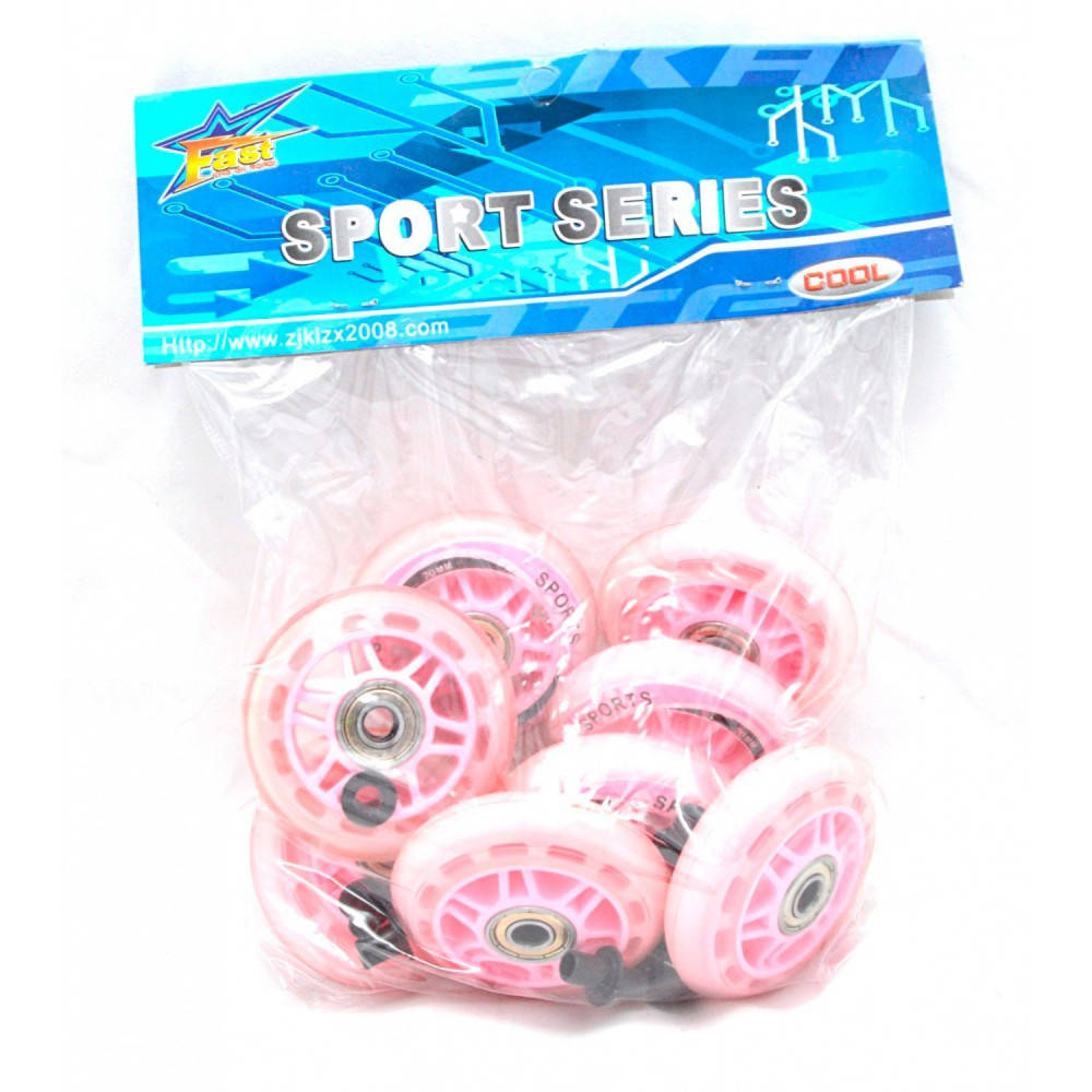 

Колеса для роликов 64 мм Розовое (2T7004)