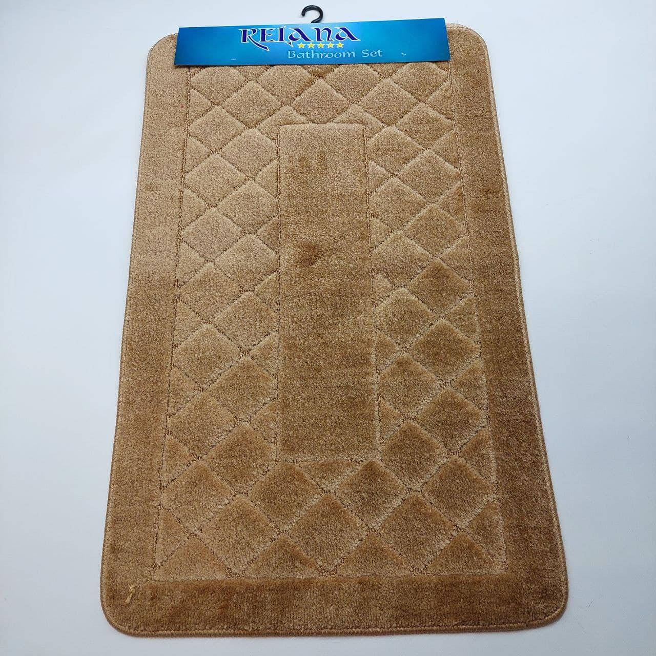 

Комплект ковриков для ванной комнаты и туалета RELANA 60*100+60*50СМ!, Коричневый