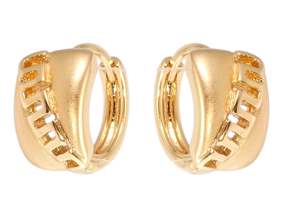 

Серьги Xuping Позолота 18K колечки "Резной орнамент с напылением"