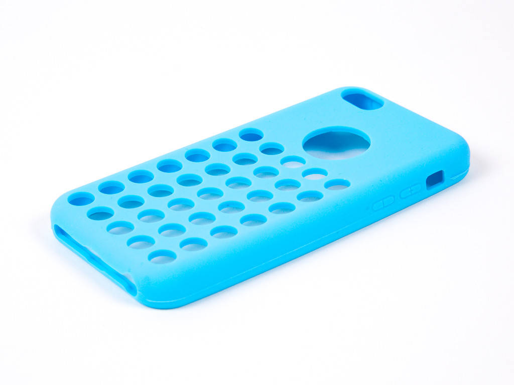 

Чехол-накладка для Apple iPhone 5C, силиконовый, Голубой, COOK /case/кейс /айфон