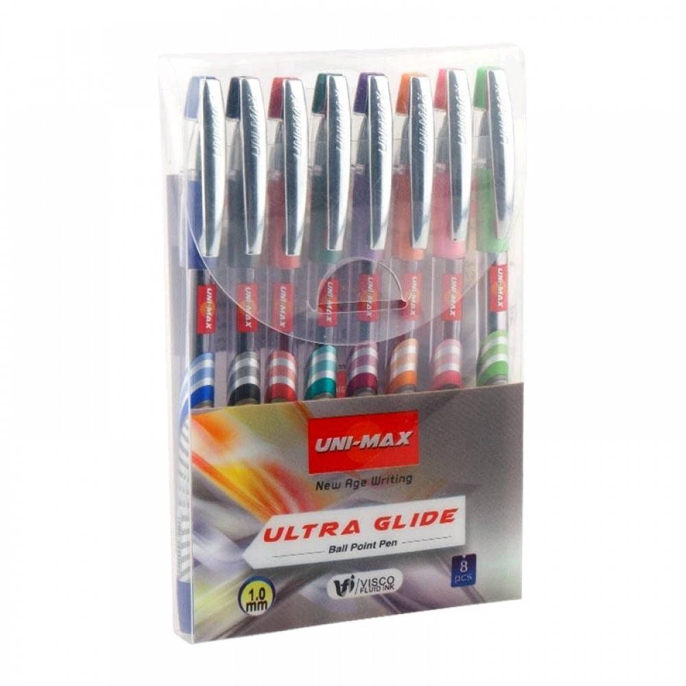

Ручка Набір UNIMAX 116-20 кулькових ручок 8кол. Ultraglide