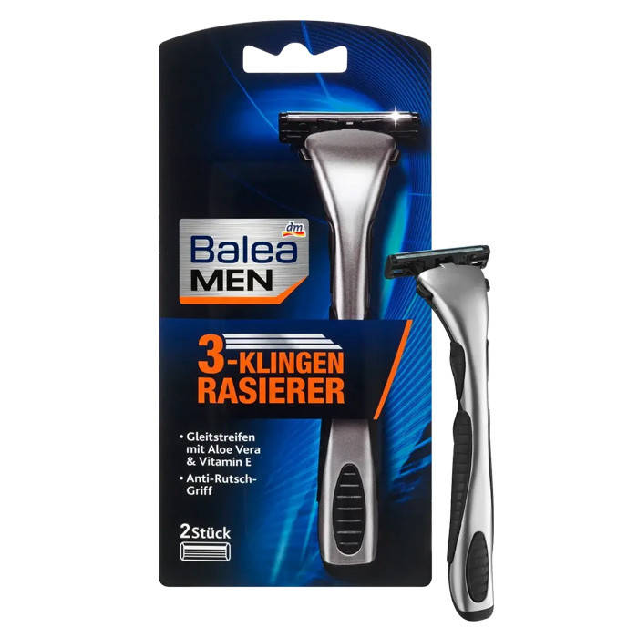 

Станок для бритья Balea Men Rasierer 3 Klingen с 3 лезвиями, Графит