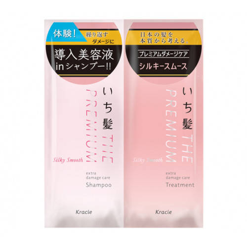 

Восстанавливающий шампунь и кондиционер Kracie Ichikami Premium Extra Damage Care 20 мл