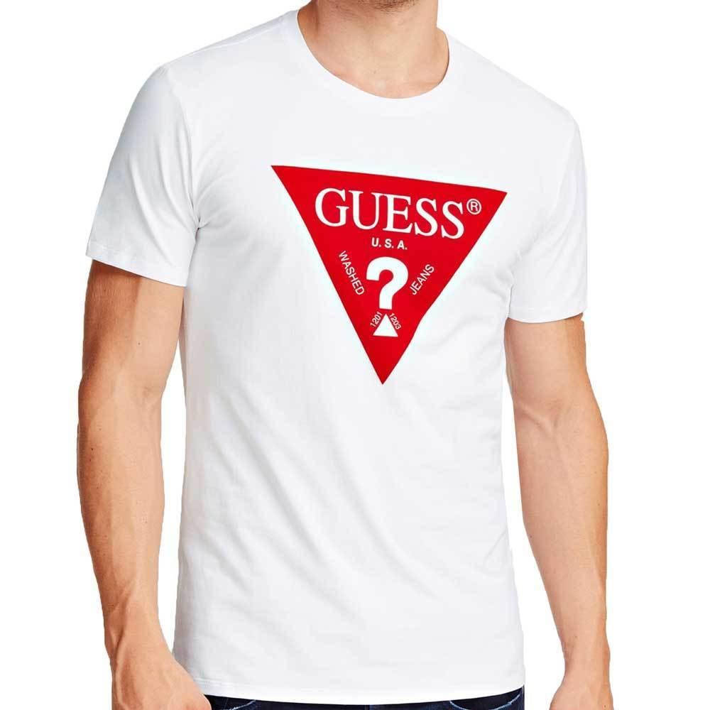 

Футболка Guess Logo Red белая, унисекс (мужская, женская, детская)