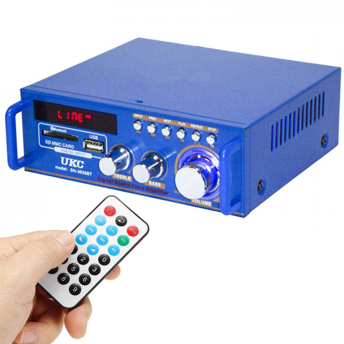 

Усилитель звука UKC SN 3636 BT с радио и Bluetooth, Синий