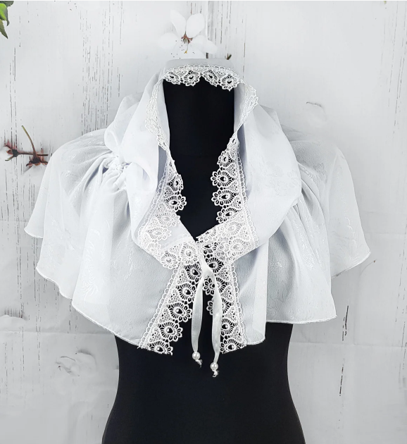 

Легкий платок для венчания и крестин Виола 110*75 см белый 2