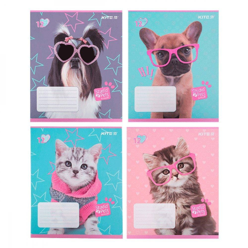 

Тетрадь 12_листов клетка "KITE", софт-тач + лак / Studio Pets