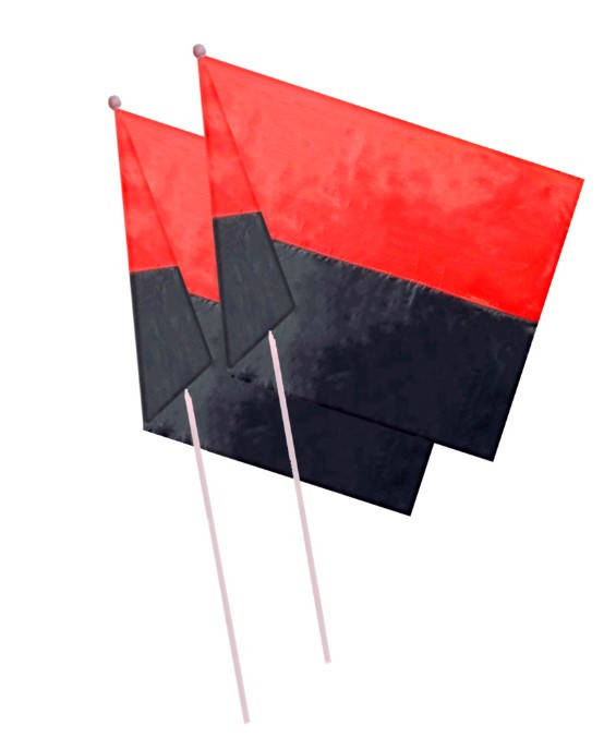 

Флаг УПА красно-черный полиэстер (со штоком) – 60*90 см