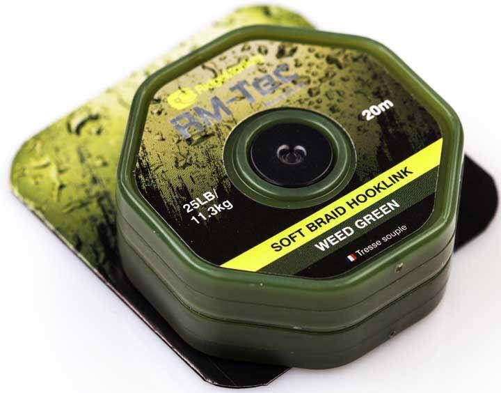 

Поводковый материал RidgeMonkey RM-Tec Soft Braid Hooklink Weed Green 25lb 20м