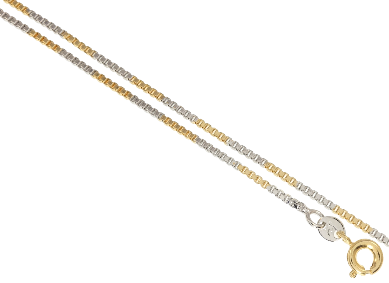 

Цепочка Xuping Позолота 18K + Родий "Плетение Венецианское" длина 35см х 1мм
