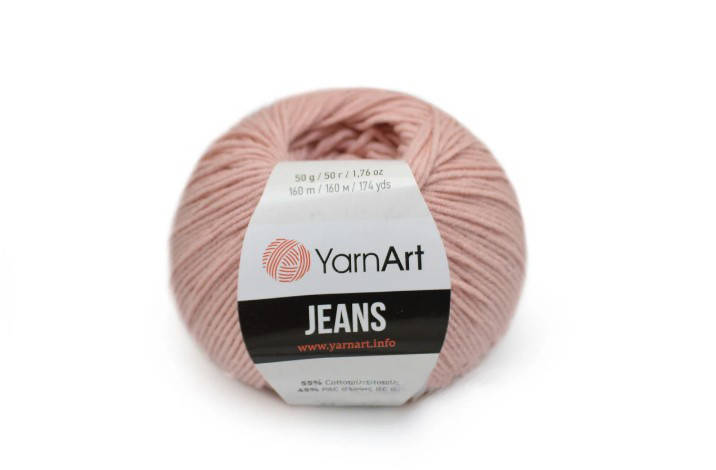 

YarnArt Jeans, Пудра №83, Розовый