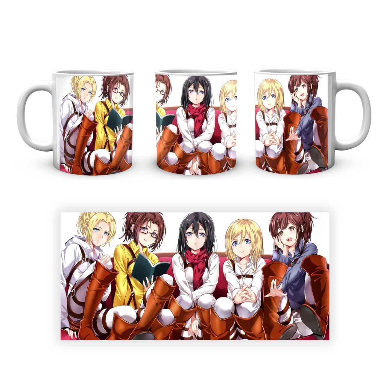 

Кружка GeekLand Атака Титанов Attack on Titan девушки AT.02.67, Белый